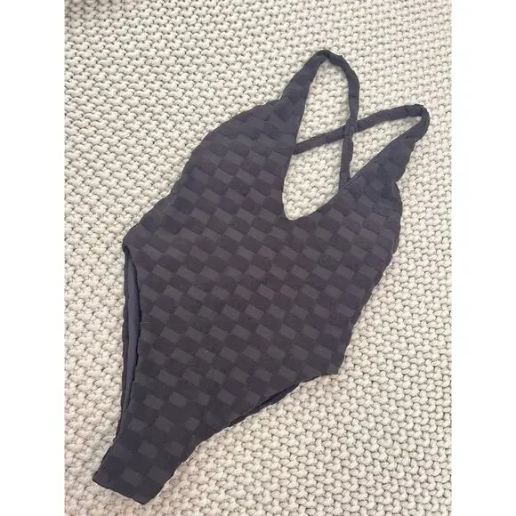 Skatie• ‘Zoey’ One Piece Swimsuit in MONACO Terrycloth Checkered - Picture 3 of 11